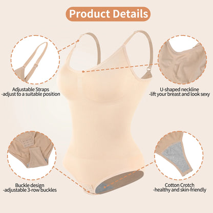 Shapewear Bodysuit for Women Tummy Control Body Shaper Snatched High Waist Body Suit